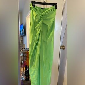 Neon Green Midi Skirt
